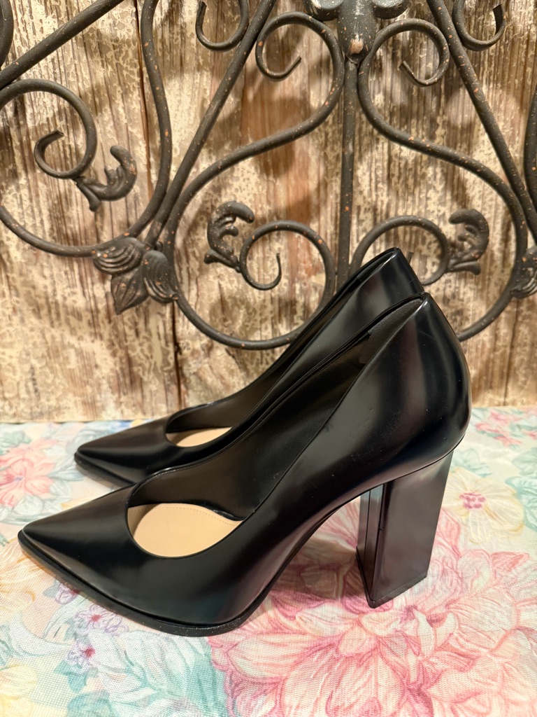 Tamara Mellon Block Heal Leather Shoes Pumps 6 Like New Italy — image 4 of 7